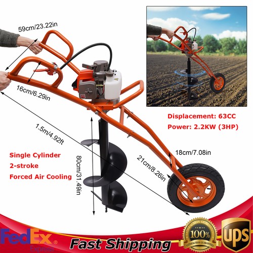 Bit post hole digger - post, gas