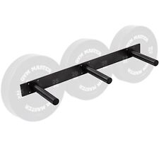 REBOXED Olympic 2" Weight Plate Wall Mounted Storage Rack Bracket Pole Bumper