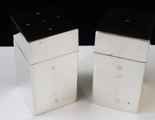 Modernist Sterling Silver Salt & Pepper Pots Sheffield 2014 Carr's of Sheffield