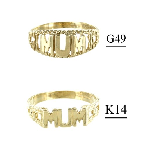 9ct yellow gold mum ring - gold, and