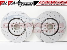 FOR VW GOLF MK4 R32 AUDI TT ROADSTER 3.2 FRONT DIMPLED GROOVED BRAKE DISCS 334mm