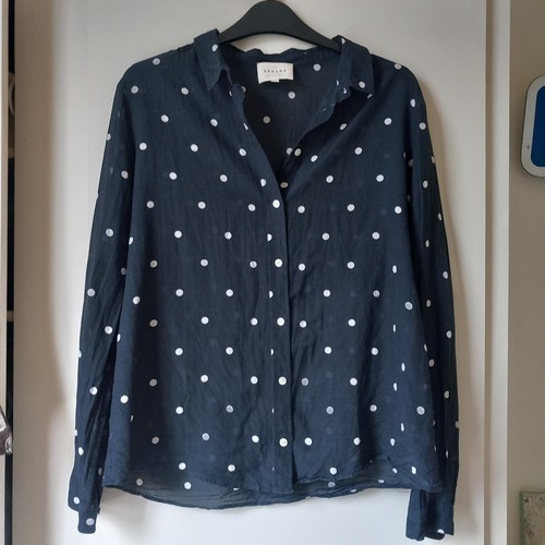 Sézane black ecru - black, polka