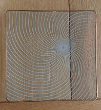 Vintage Small Square Plate. Made By Chance Brothers UK