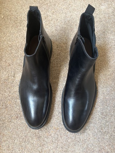 Mens black leather boots size - mens,