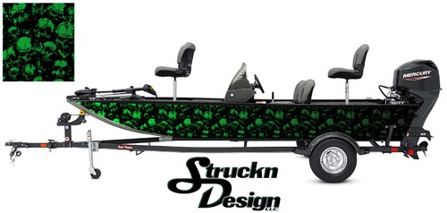 Skulls lime black graphic - skulls,