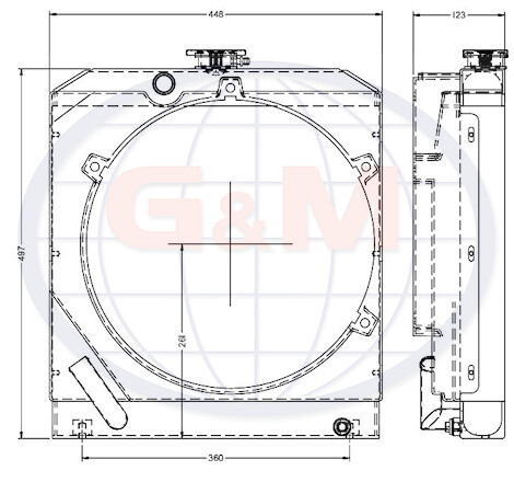 Radiator for moffett kubota - for,