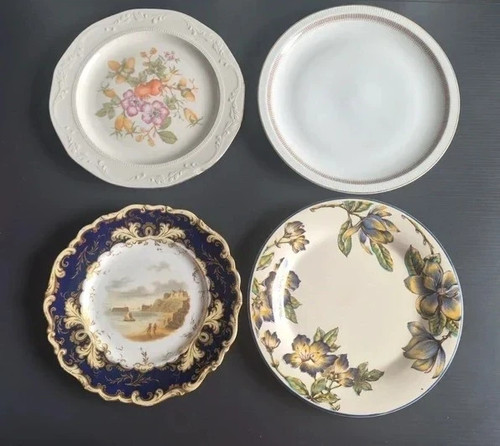 Mismatched vintage plates - mismatched,