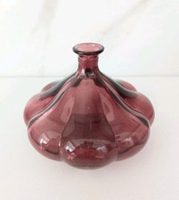 IKEA Vanligen Bud Vase Glass Art Deco Home Decor Gift Burgundy Red Pink Small