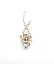 Clogau Silver & 9ct Rose Gold Snowdon Lily Diamond Pendant