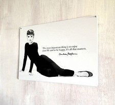 Audrey Hepburn Happy quote  A4