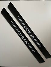 CORSA (3 DOOR) CARBON VINYL FILM DECALS - DOOR SILL PROTECTORS