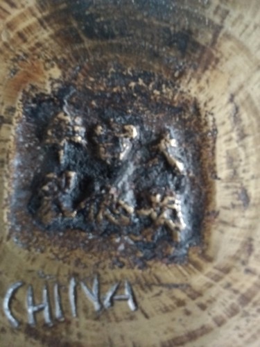 Chinese brass charger plate - brass,