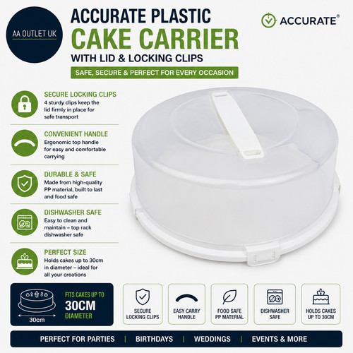 Accurate plastic cake carrier - accurate,