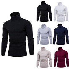 Mens Knit Turtle Polo Neck