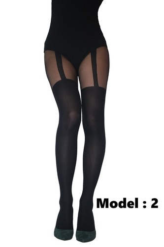 Mock suspender stockings - suspender,