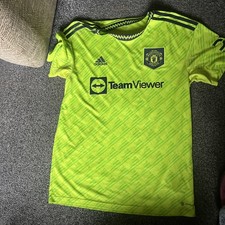 Men's Football Shirt Green 2022-2023 Man Utd Third Antony 21 Soccer Tee Top