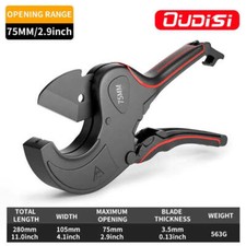 Pipe Cutter 42mm-75mm Aluminum Alloy Body Ratchet Tube Cutter PVC/PU/PP/PE Hose