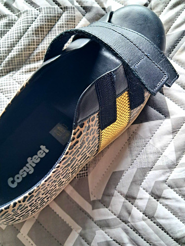 Black cheetah leather trainers - black,