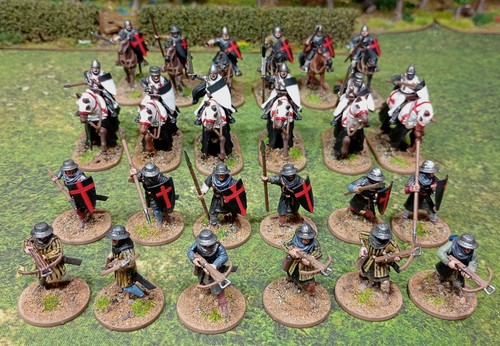 Painted 28mm medieval barons - painted,