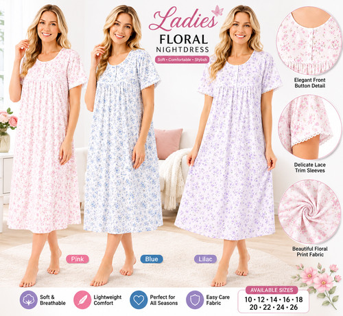 Nightdress nightie womens - nightdress, poly