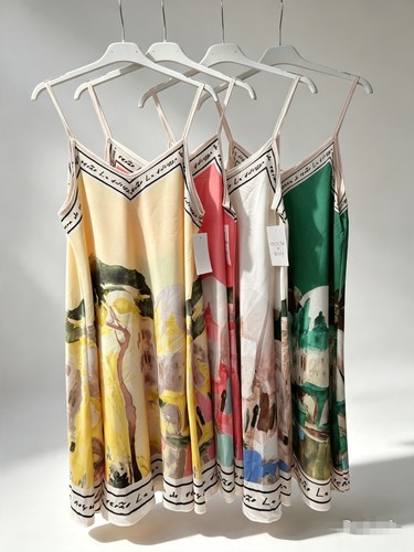 Landscape shot print dress fit - print,