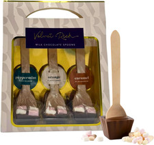Hot Chocolate Gift Set - Hot Chocolate Spoons with Marshmallows - 3 X Delicious 
