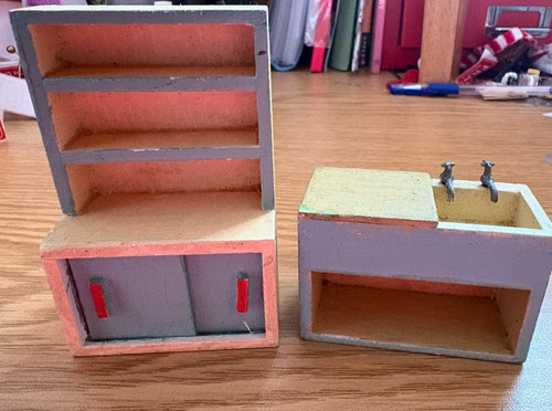 Doll house furniture vintage - doll,