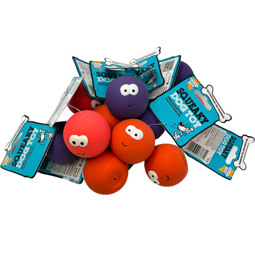 Latex face ball dog - latex, toy