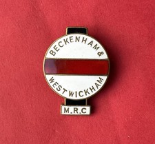 Vintage Beckenham & West Wickham model railway Club  Pin Badge  Train Set