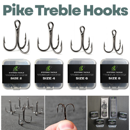 Pike treble hooks for deadbait - treble,