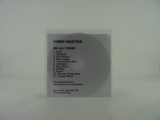 VIDEO NASTIES ON ALL FOURS (320) 11 Track Promo CD Album including White Sleeve 