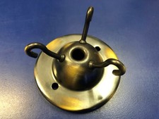 3 Hook Ceiling Rose Plate Light Fitting 10mm Centre Hole 4 Colours Three Hook