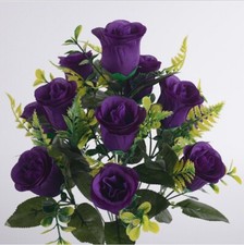 12 Heads Silk Rose Buds