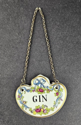 Porcelain decanter label gin - label,,