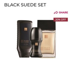 Avon Black Suede Trio Set of 3