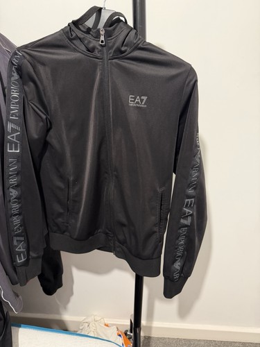 Ea7 men black tracksuit - ea7,