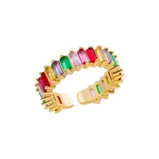Crystal CZ Square Ring Mens