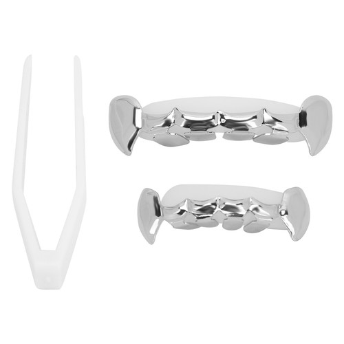 Hip hop grill teeth - (silver)hip,