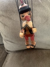 Wooden Painted Pinocchio Figure Classic Articulated String Puppet