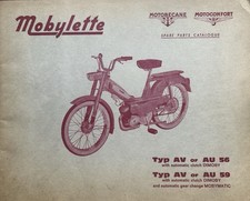 MOBYLETTE MODELS AV - AU 56 /  AV - AU 59 - ORIGINAL PARTS CATALOGUE