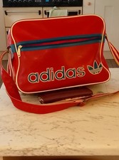 Adidas Unisex Red & Blue Retro Trefoil Shoulder Bag