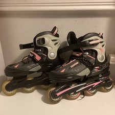 Bronx Girls Adjustable Pink & Black Inline Skates UK 4-7
