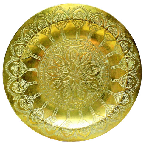 Antique brass dish - dish, nouveau