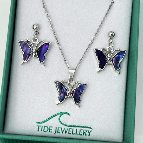 Butterfly paua shell - butterfly, purple