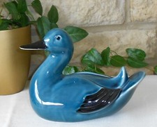 Poole Pottery Mallard Duck Blue Teal & Black Glaze