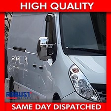 FOR RENAULT MASTER/NISSAN NV400/MOVANO CHROME WING MIRROR COVERS ABS (2010-2021)
