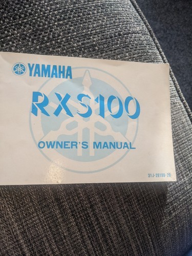 Yamaha rxs100 owners manual - yamaha,