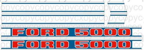 Ford 5000 tractor decals