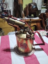 Vintage Brass Blow Torch Lamp Benzolene Petrol British Made Monitor No 27