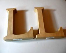 Bare Basics Cardboard Letter 'L' – 2-Piece Set for Crafts and Decoration